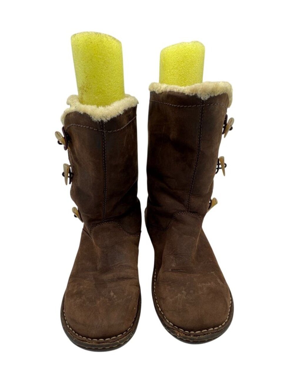 UGG Australia Womens Kona 5156 Winter Boots Size 9 Brown Suede Sheepskin Lined